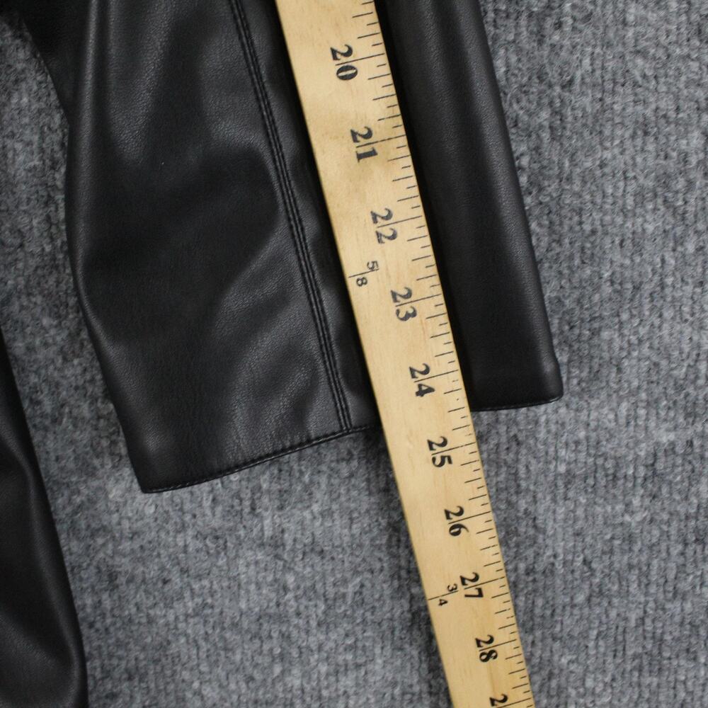 Khy x Namilia Dress Large Black Faux Leather Blazer Mini Chic Trench Night Out - Picture 14 of 14